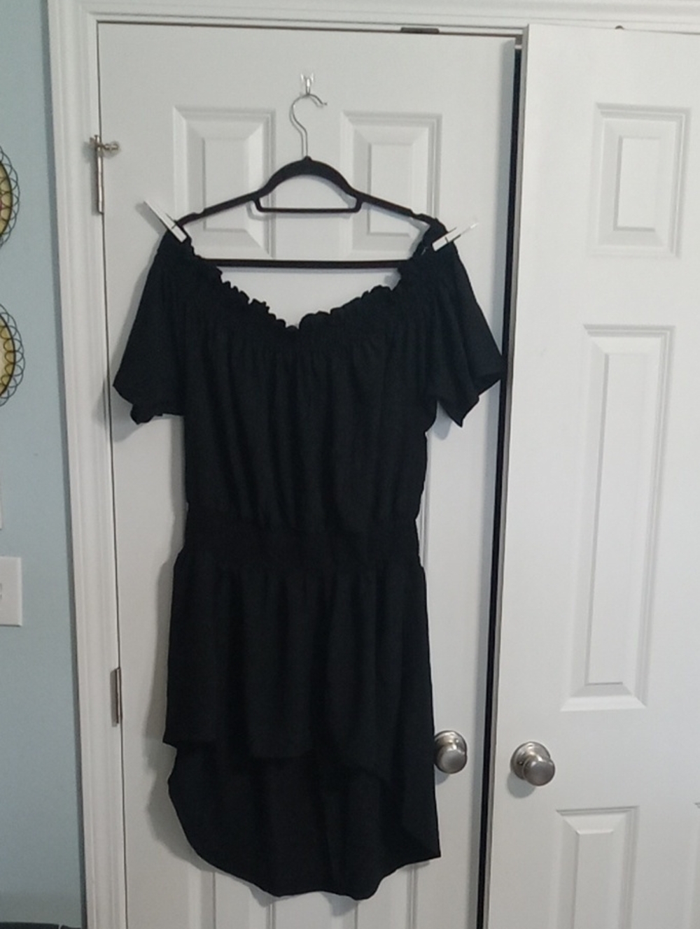 Love Black Off-Shoulder Tiered Dress